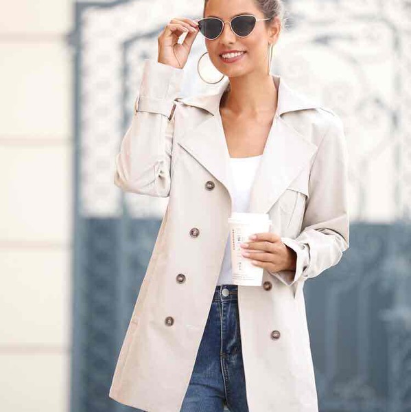 white short Trench Coat
