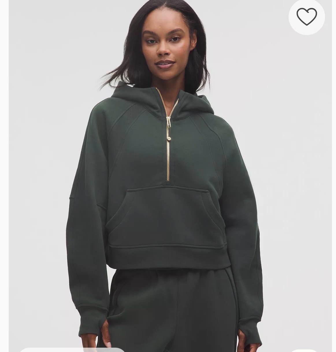 Green Scuba Oversized Half-Zip Hoodie