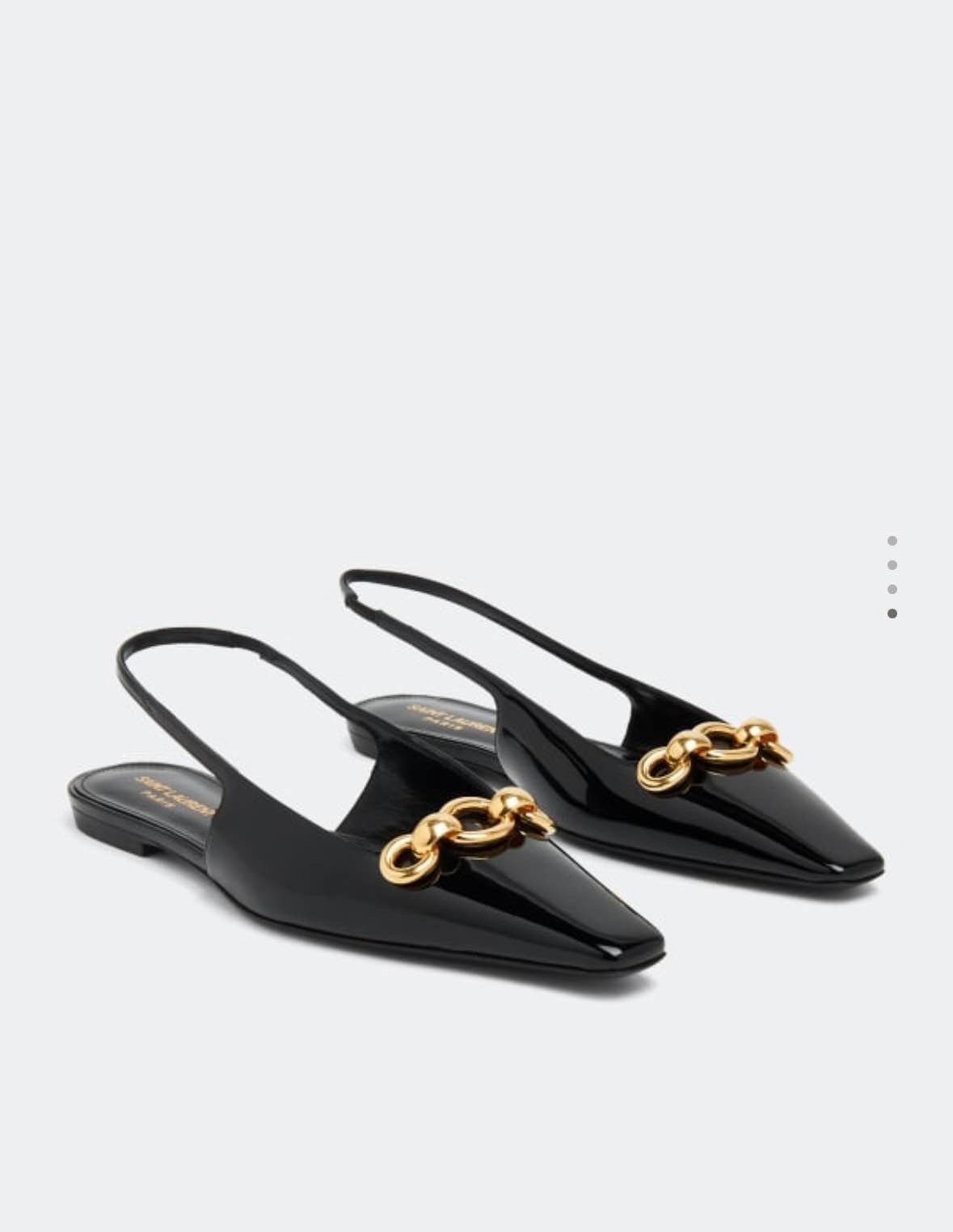 Saint Laurent Blade leather slingback flats