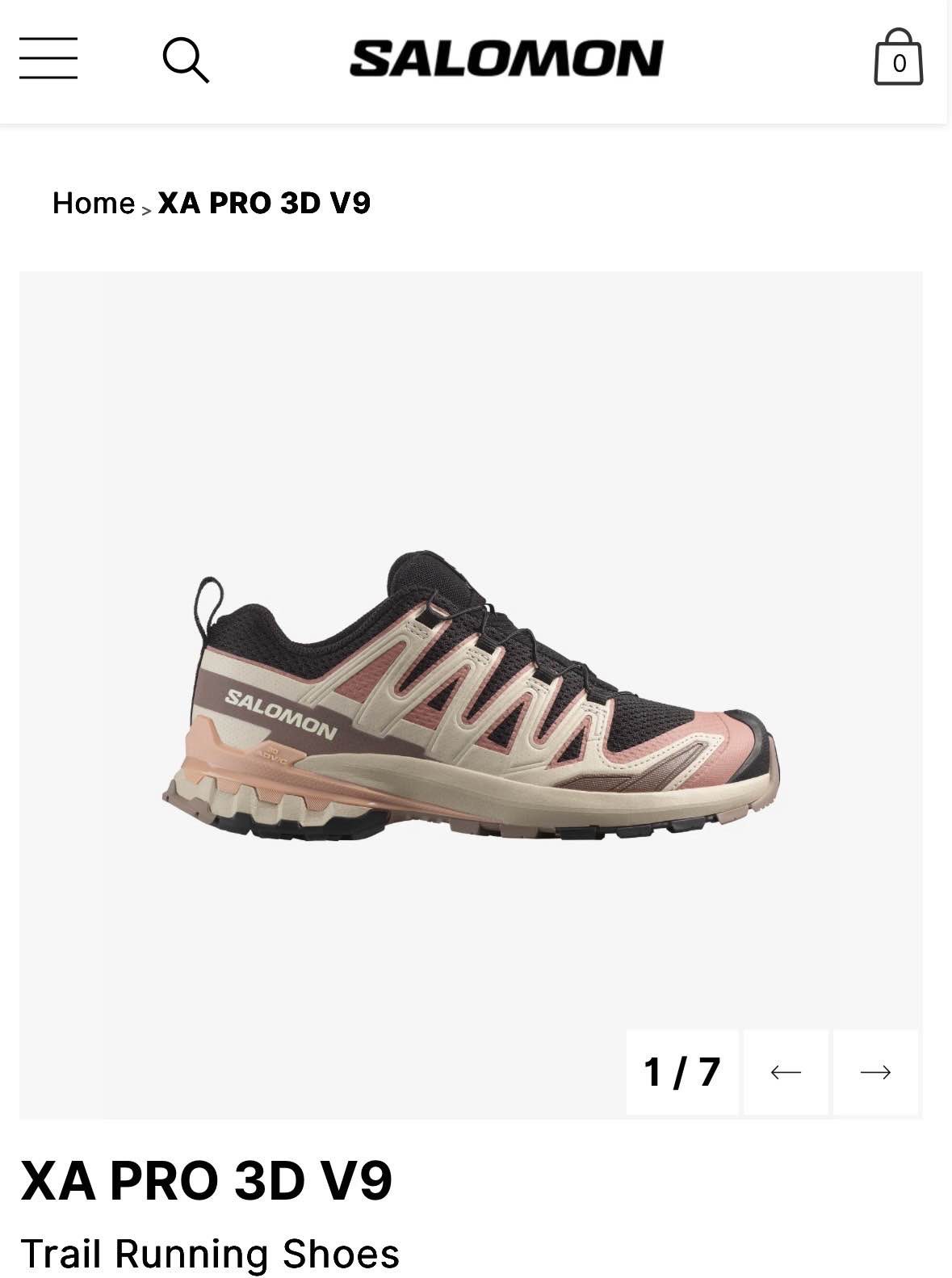 XA PRO 3D V9
Trail Running Shoes