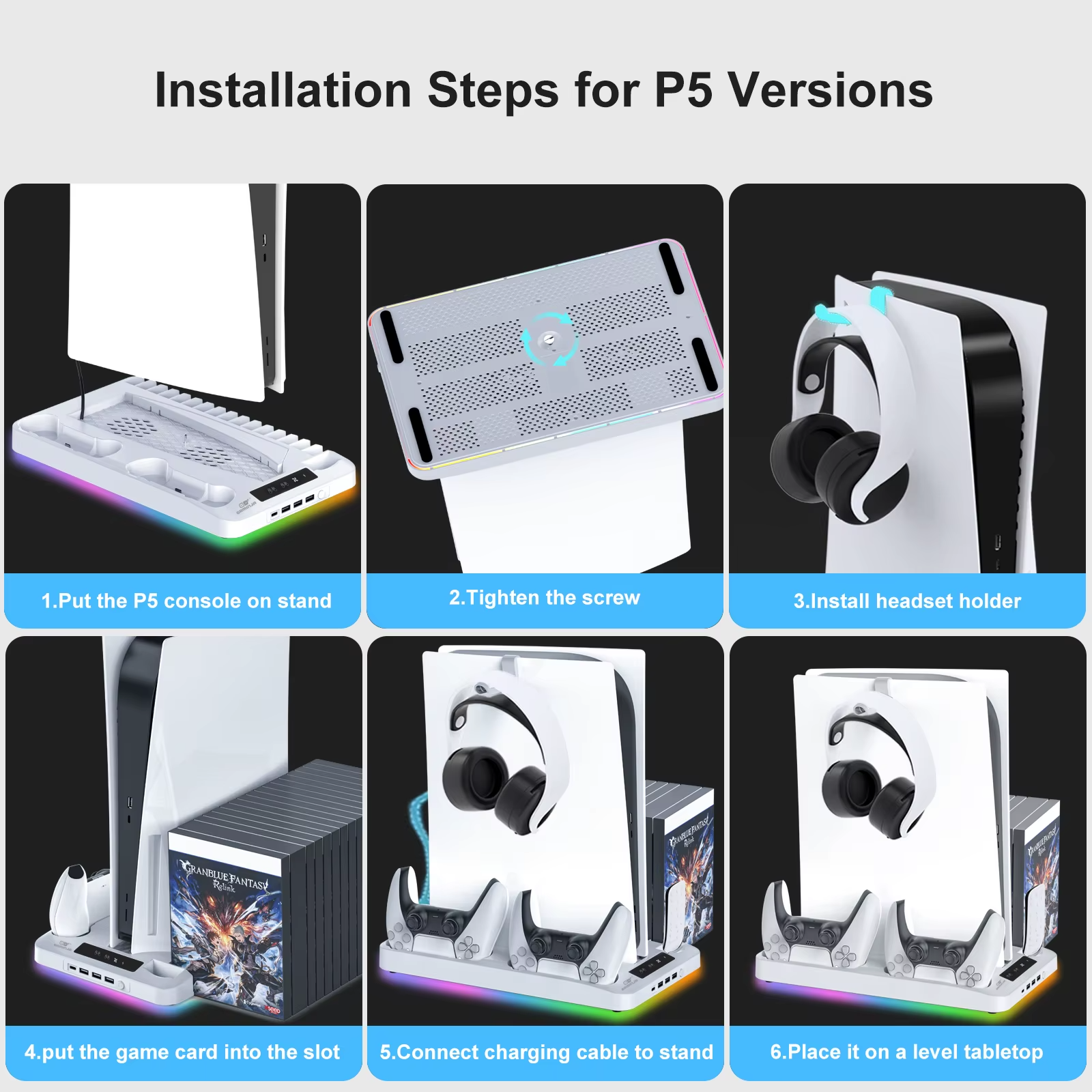 PS5 stand /Charger  with game holder