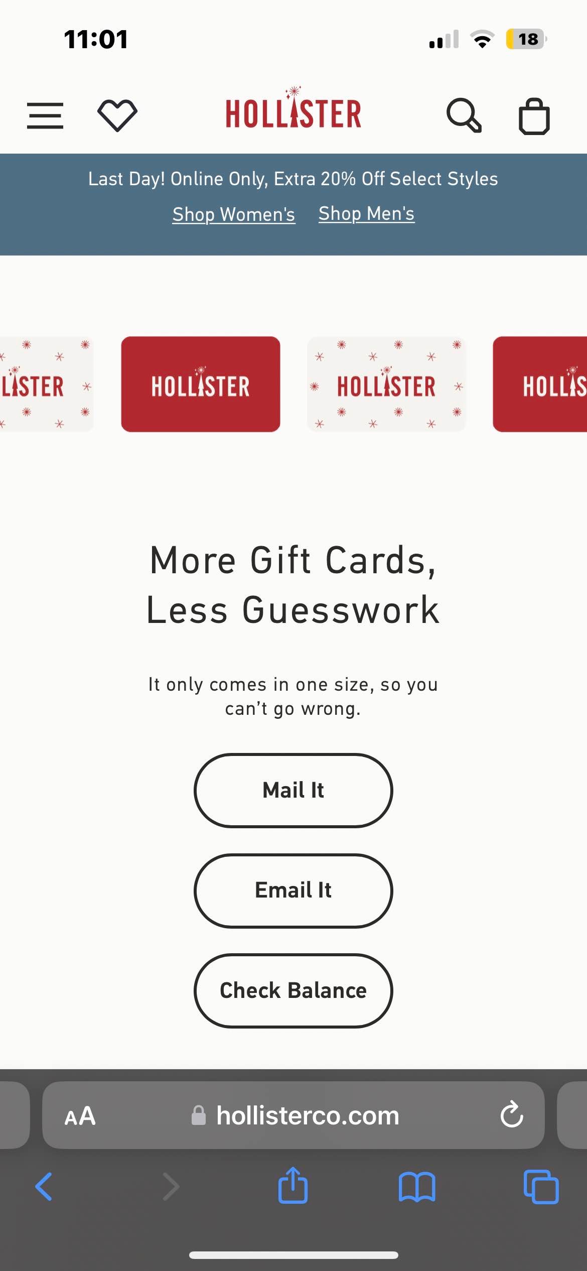Hollister Gift Card
