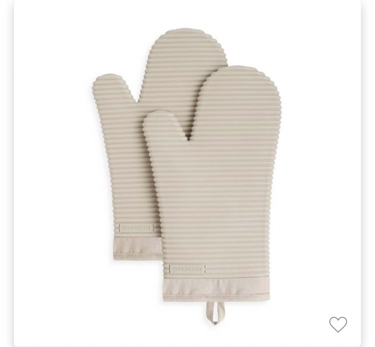 KitchenAid 2pk Silicone Ribbed Oven Mitts