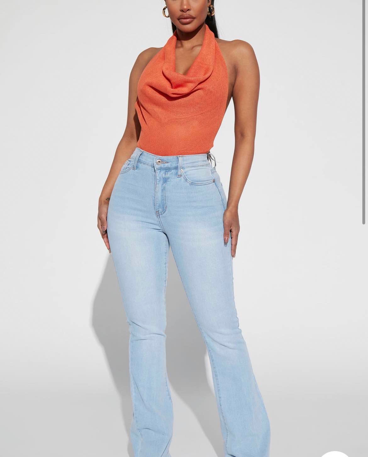 Small Talk Stretch High Rise Flare Jeans - Light Wash