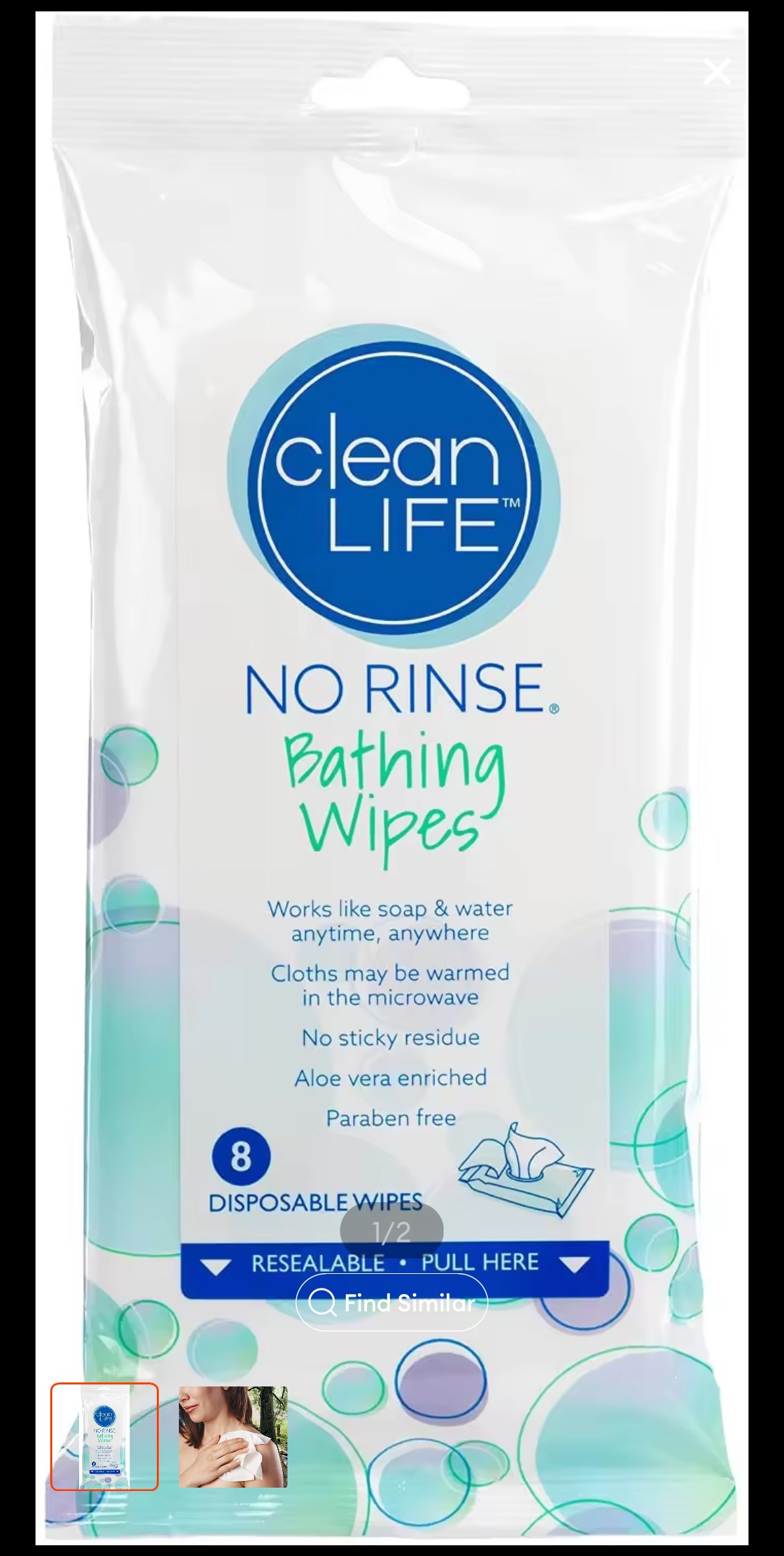 No Rinse Cleansing Wipes
