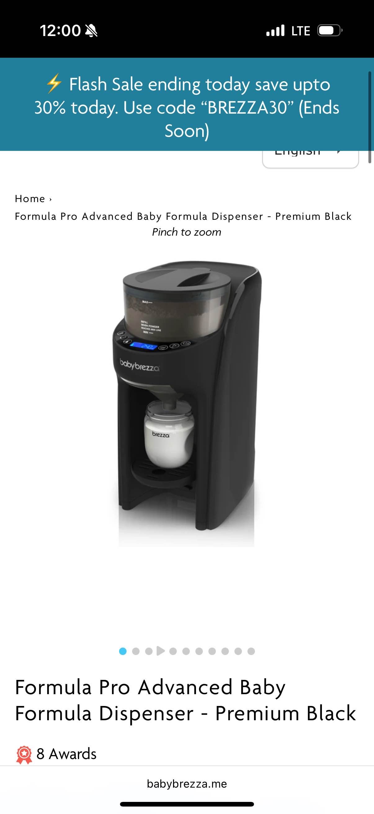 Formula Pro Advanced Baby Formula Dispenser - Premium Black