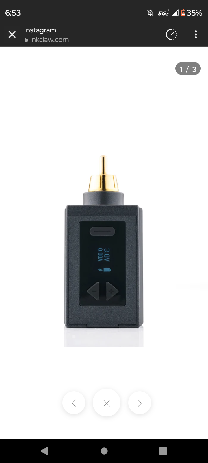 Inkclaw C-Charged 2.0 Plus Wireless Tattoo Battery Pack - 2000mah Version