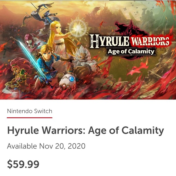Online: Hyrule Warriors: Age of Calamity for Nintendo Switch - Nintendo Game Details