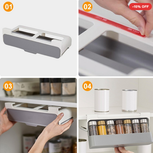 Especiero Organizador Para Estantes + 6 Frascos