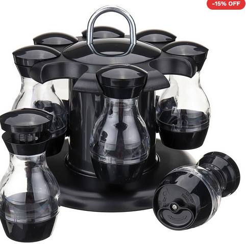 Especiero Giratorio 8 Frascos Especias Cocina