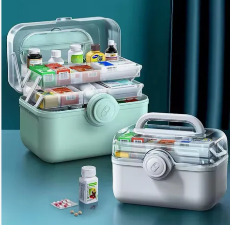 Caja Organizadora De Remedios Botiquin Familiar Portatil