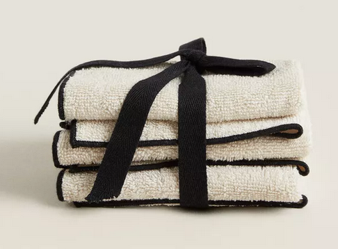 PACK TOALLAS TOCADOR ALGODÓN OVERLOCK (PACK DE 3)
