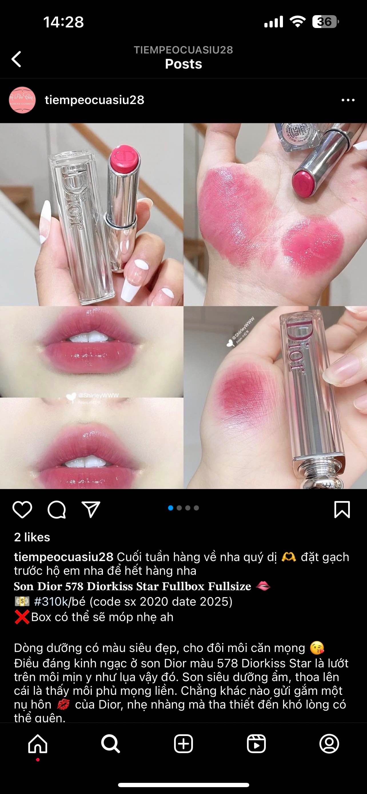 Son dưỡng thỏi dior