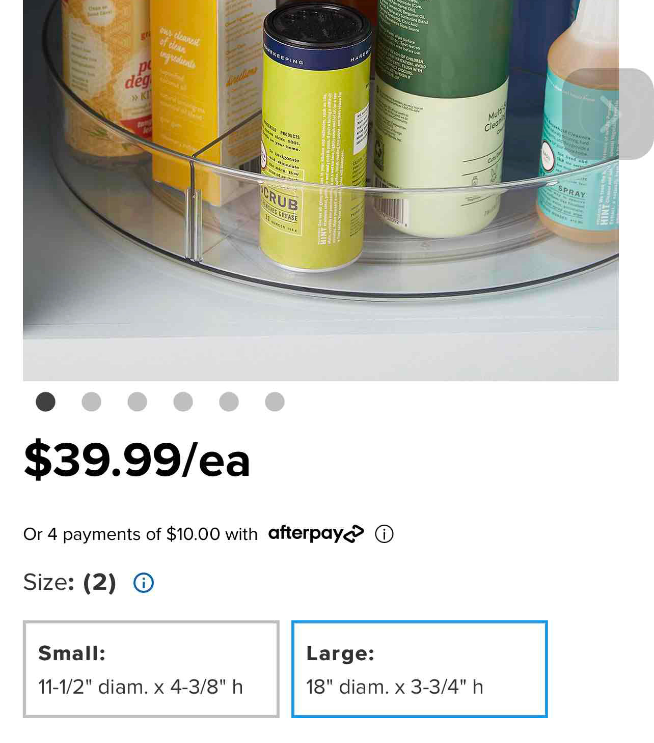 The Home Edit Large Divided Lazy Susan - Large