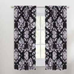 Mainstays Classic Noir Window Curtains, Set of 2