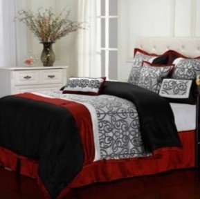 Aubrey 7-Piece Bedding Reversible Comforter Set