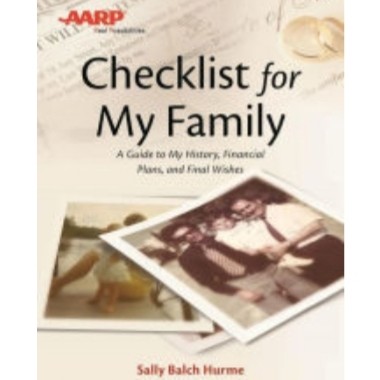 ABA/AARP Checklist for My Family: A Guide to My History, Financial Plans and Final Wishes
