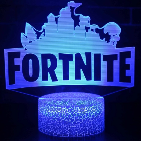 Video Game Fortnite Logo 3D Night Light
