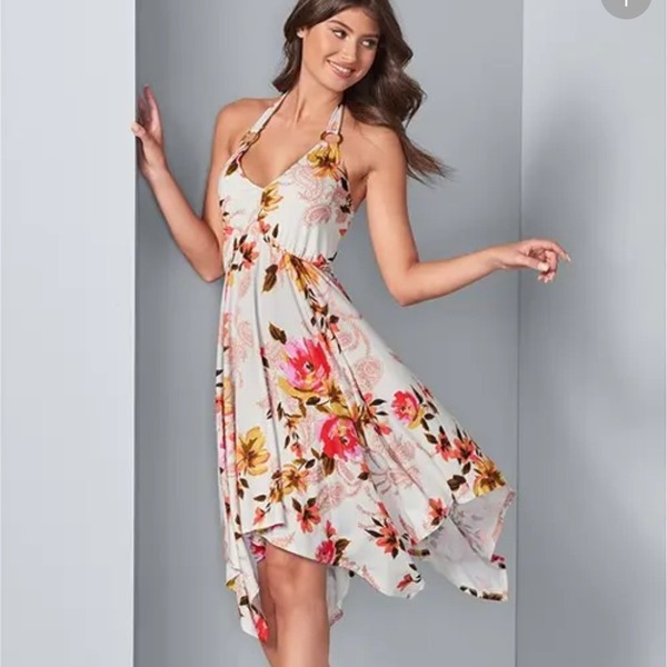 Floral Sharkbite Dress