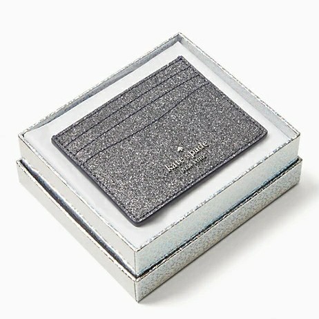 lola glitter boxed small slim card holder