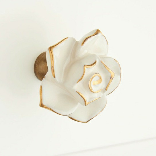 Rose Porcelain Cabinet Knob