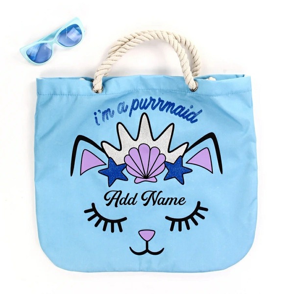 Rope Tote Bag with Sunglasses