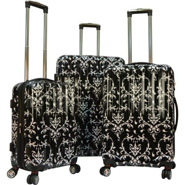 Karriage-Mate Damask 3-piece Hardside Spinner Luggage Set - 17"