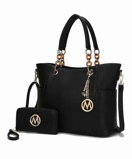 Black Bonita Satchel & Wallet | MKF Collection by Mia K.