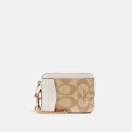 Zip Card Case In Signature Canvas