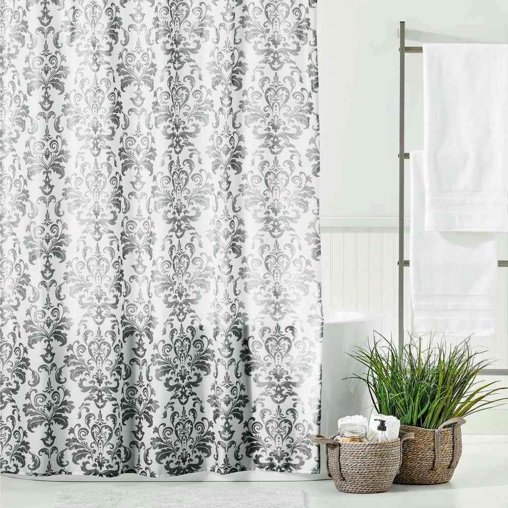 Scrolled Damask Shower Curtain