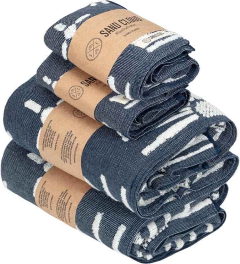 Eden Bath Towel - 4 Mixed- Navy