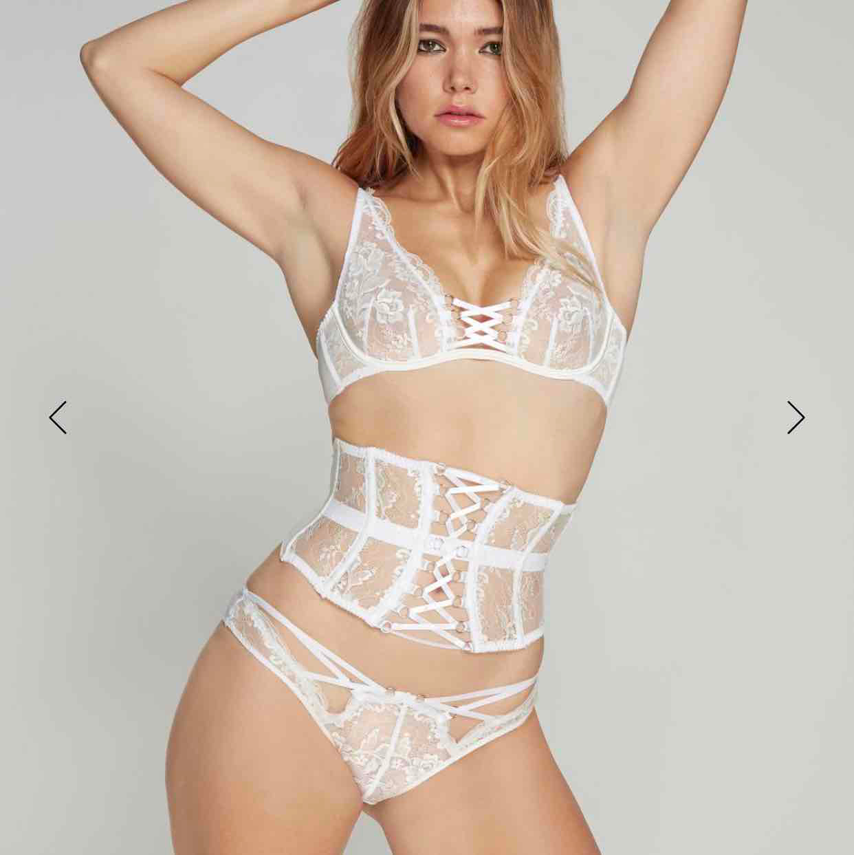 Agent Provocateur white lace Waspie