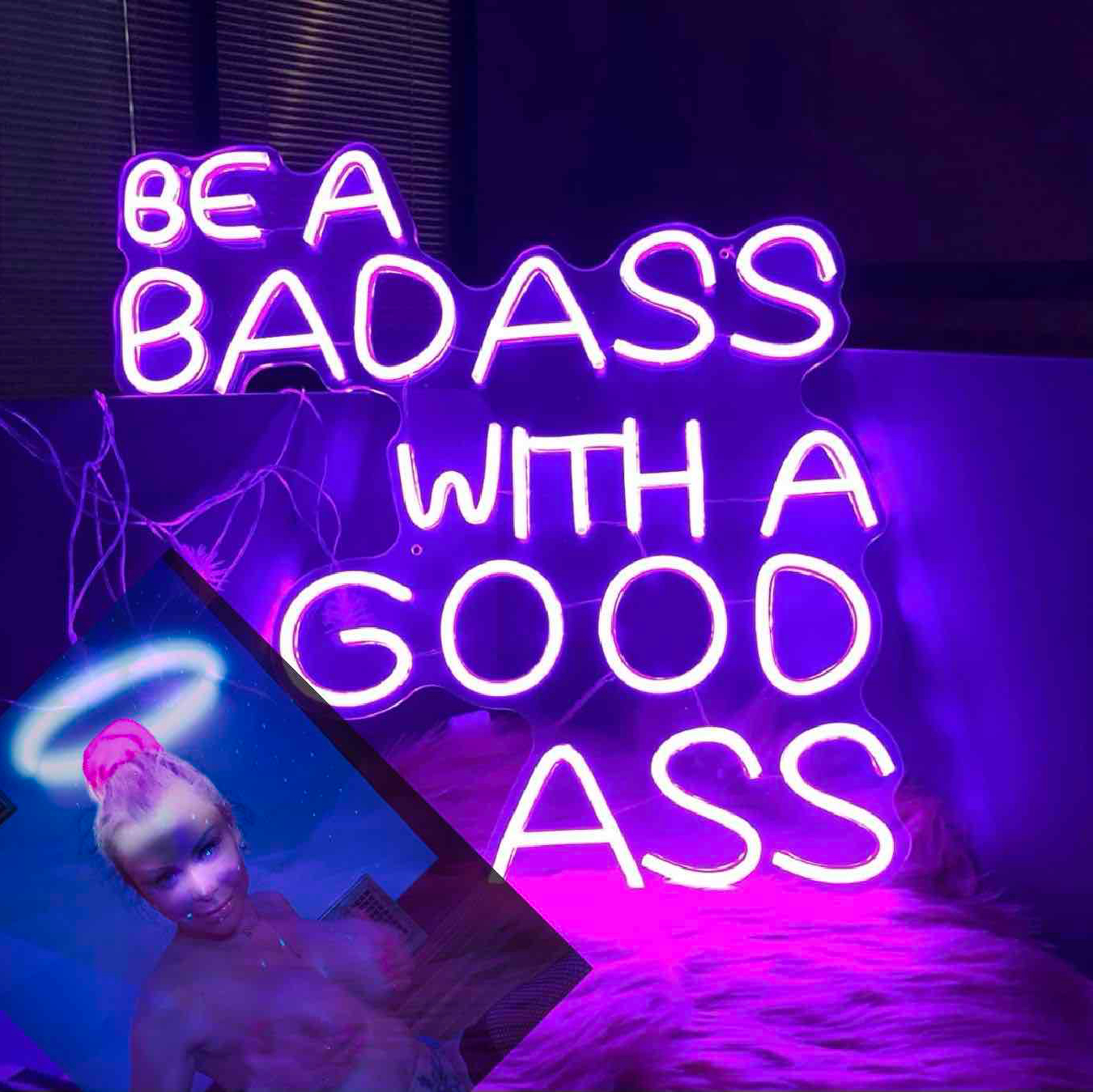 Sassy Be a Bad Ass with a Good Ass Custom Neon Home/Club/Rave Decor Sign.