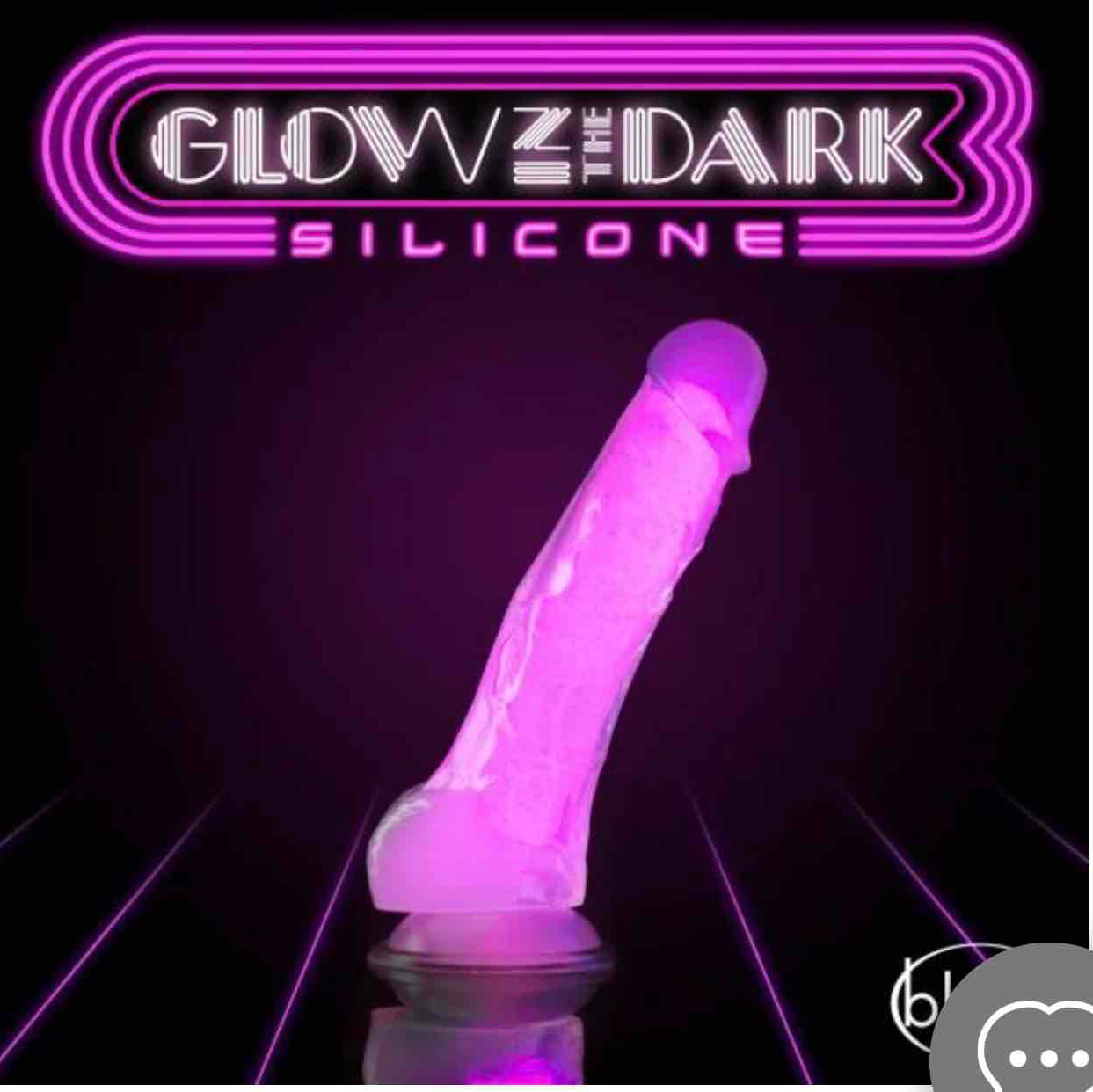 Blush Neo Elite GLOW in the Dark 7.5 Inch with Balls Silicone Dual Density Suction Cup Dildo in Pink