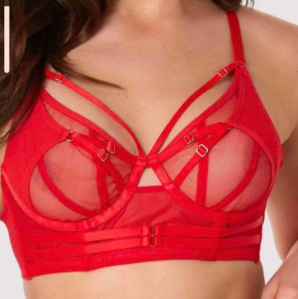 Eddie Red Crossover Wrap Bra