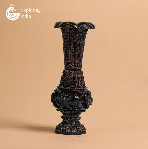 Handicraft Wooden Flower Vase for Home Decor | Exploring India