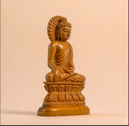 Shop Hand Carved Wooden Buddha Showpiece Statue Figurines for Home Decor at Exploring India