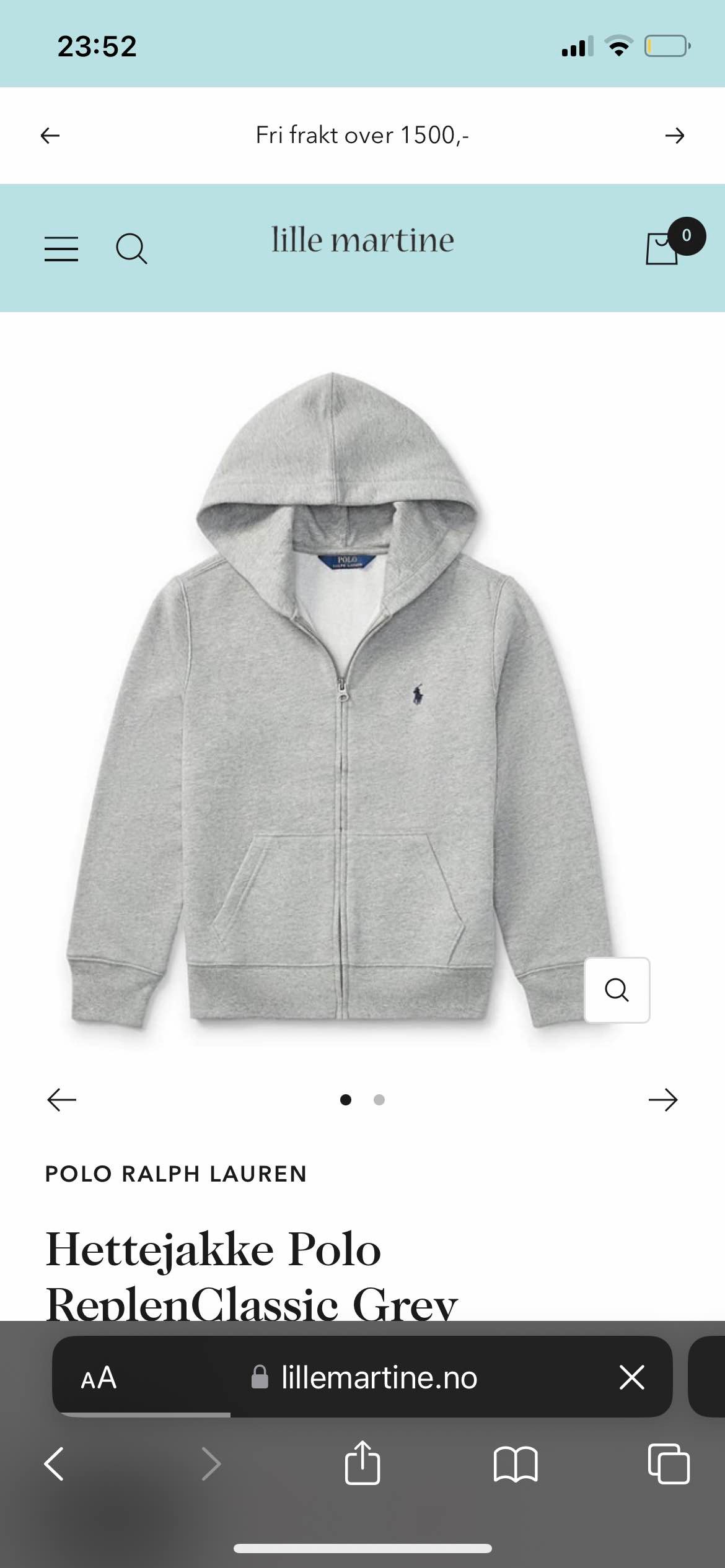 POLO RALPH LAUREN Hettejakke Polo ReplenClassic Grey