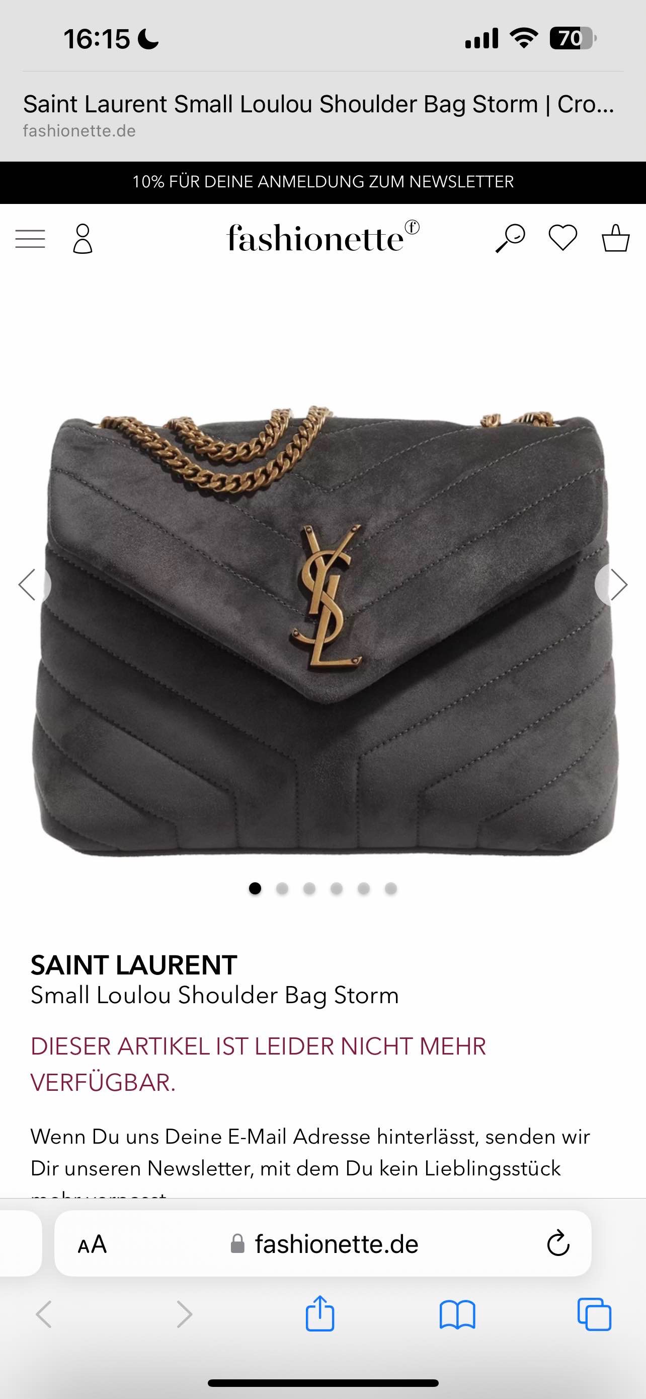 Small Loulou Shoulder Bag Storm