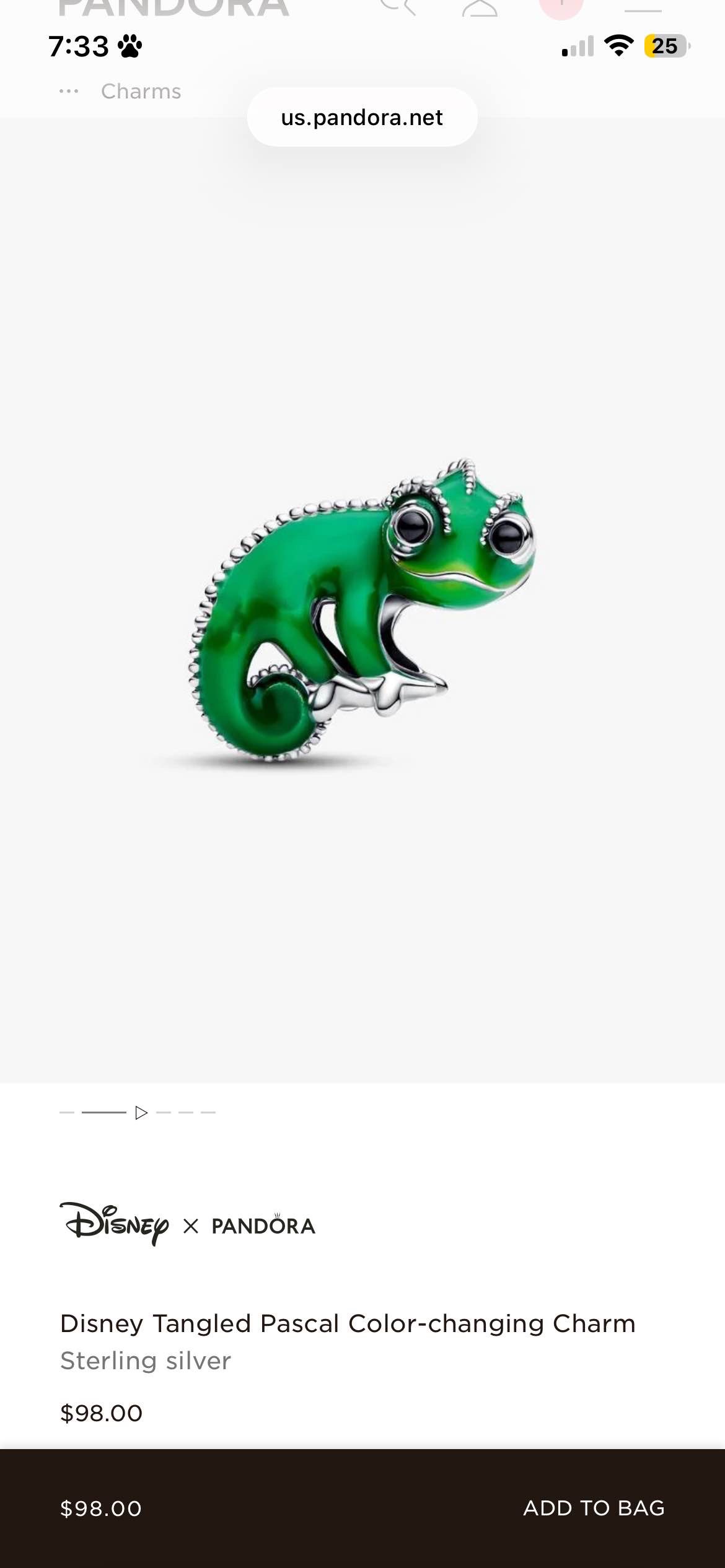 pascal Pandora charm