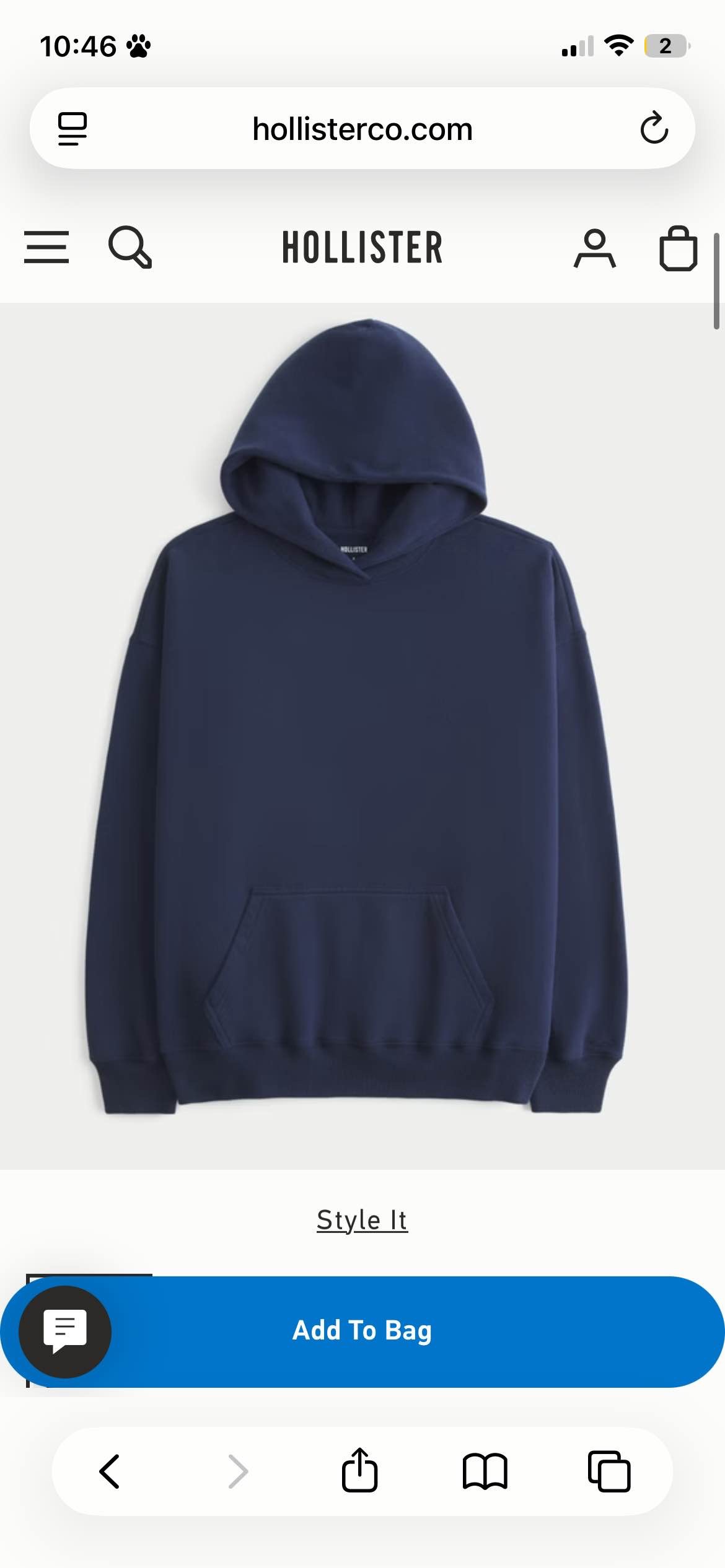 navy hoodie