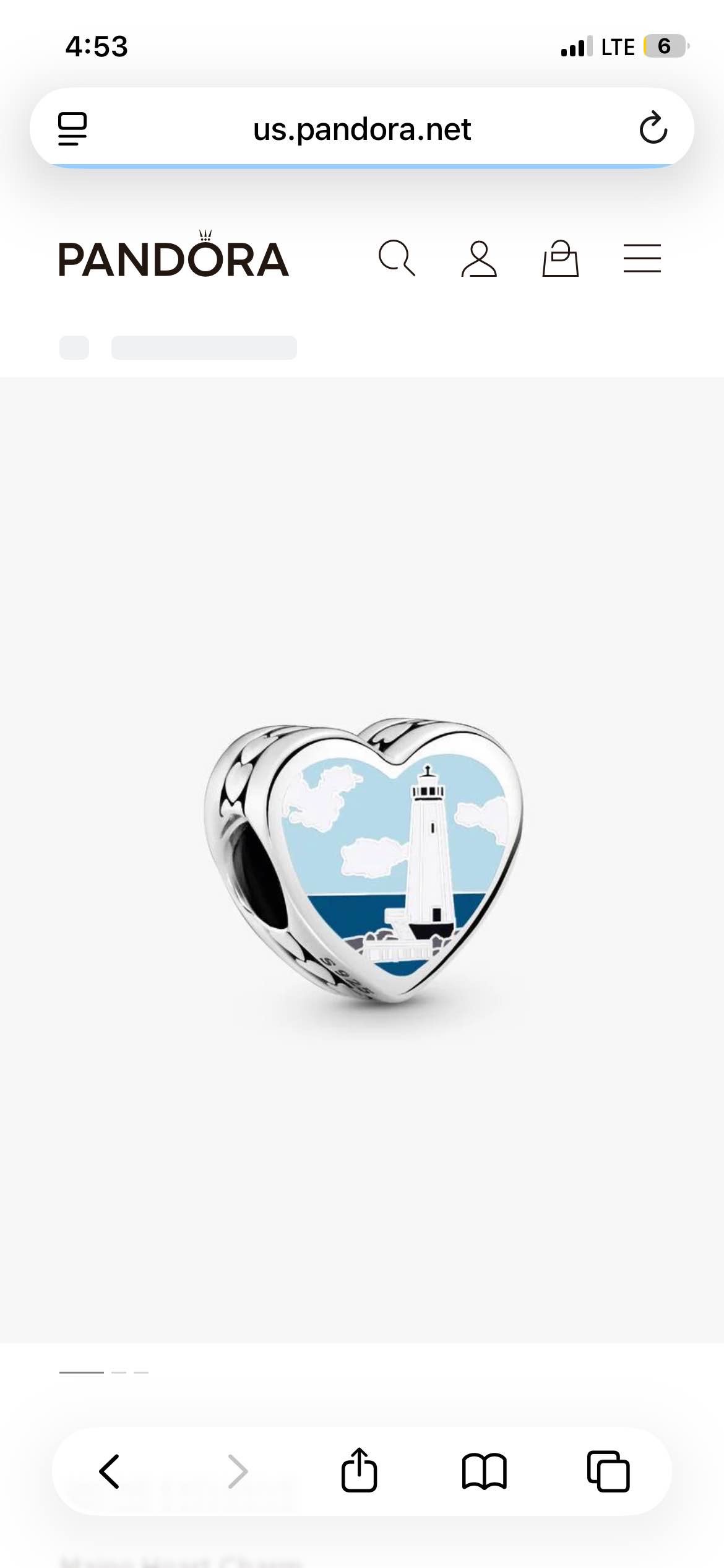 Maine heart charm pandora