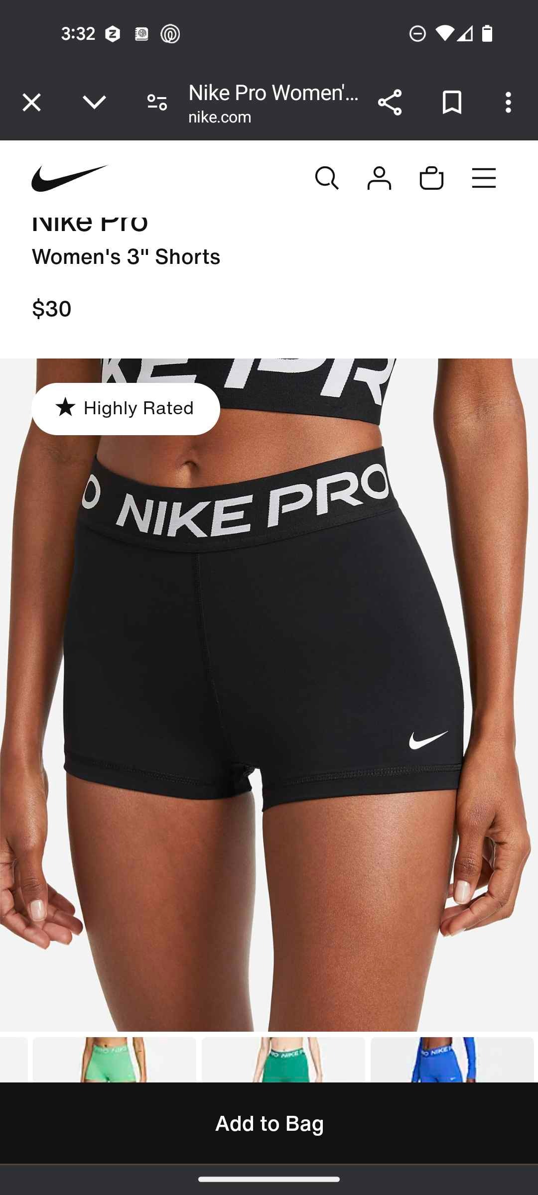 NIKE PTO Women's 3" Shorts