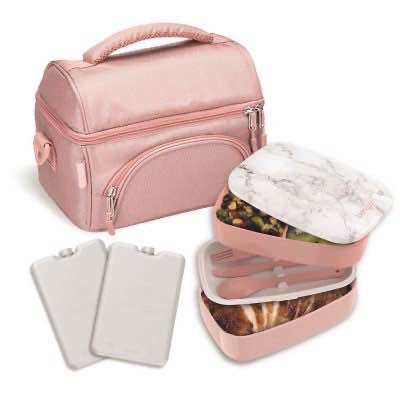 Bentgo 4-Piece Deluxe Set With Insulated Lunch Bag, Ice Packs & Bento