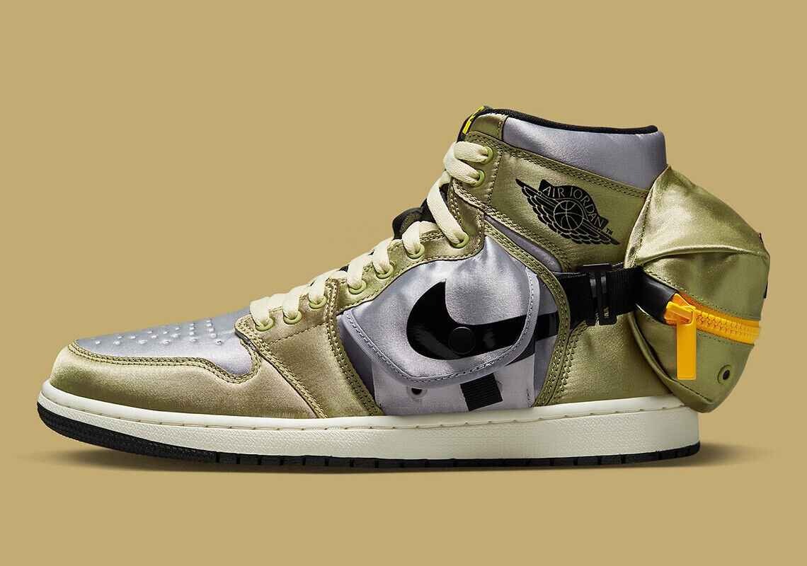 gold and silver Jordans
