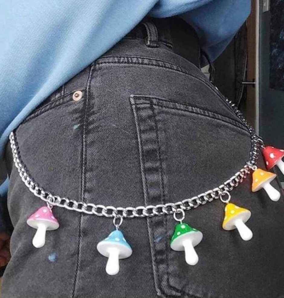 Rainbow Mushroom Belt Chain