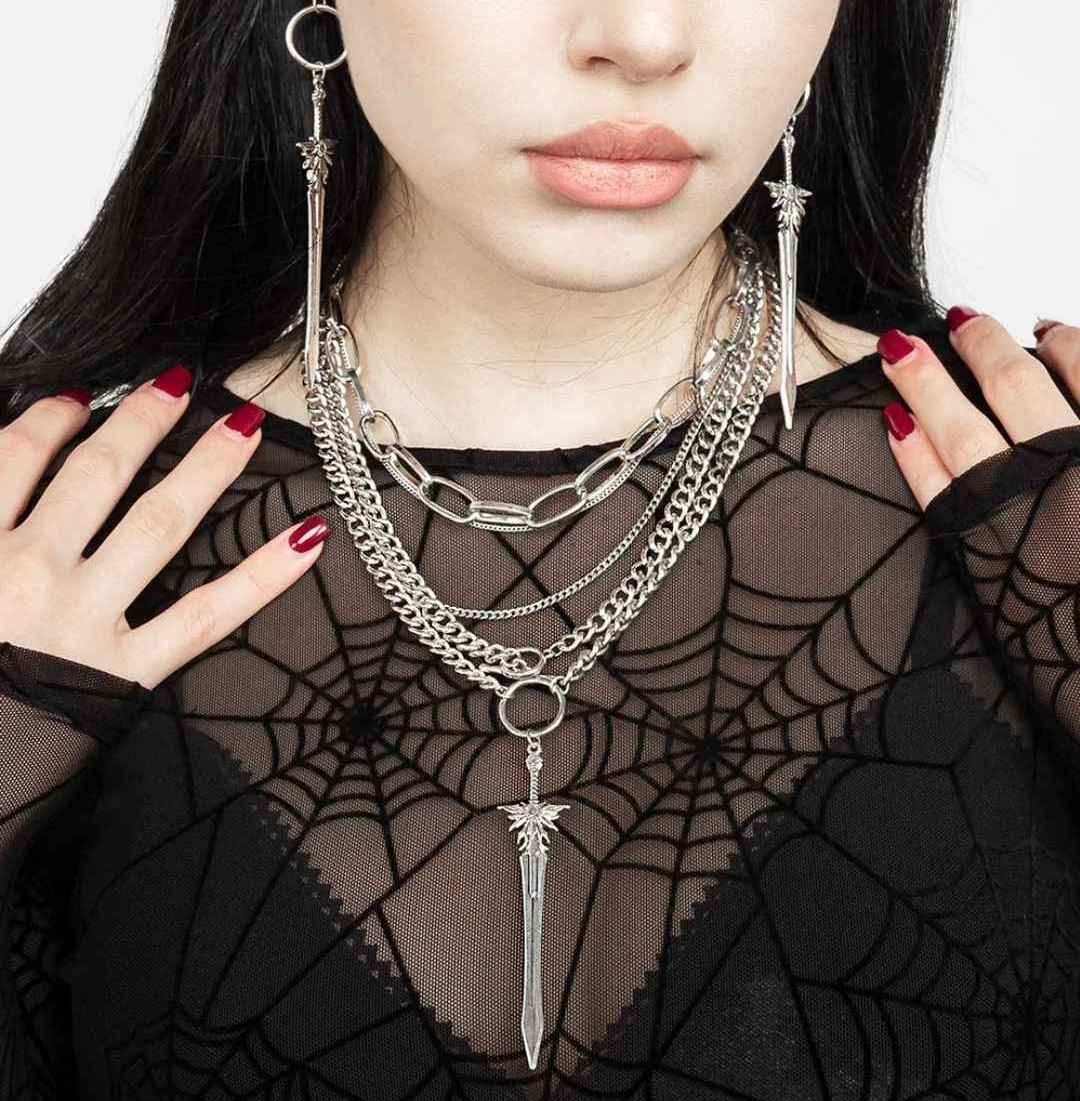 Disturbia Sword Necklace