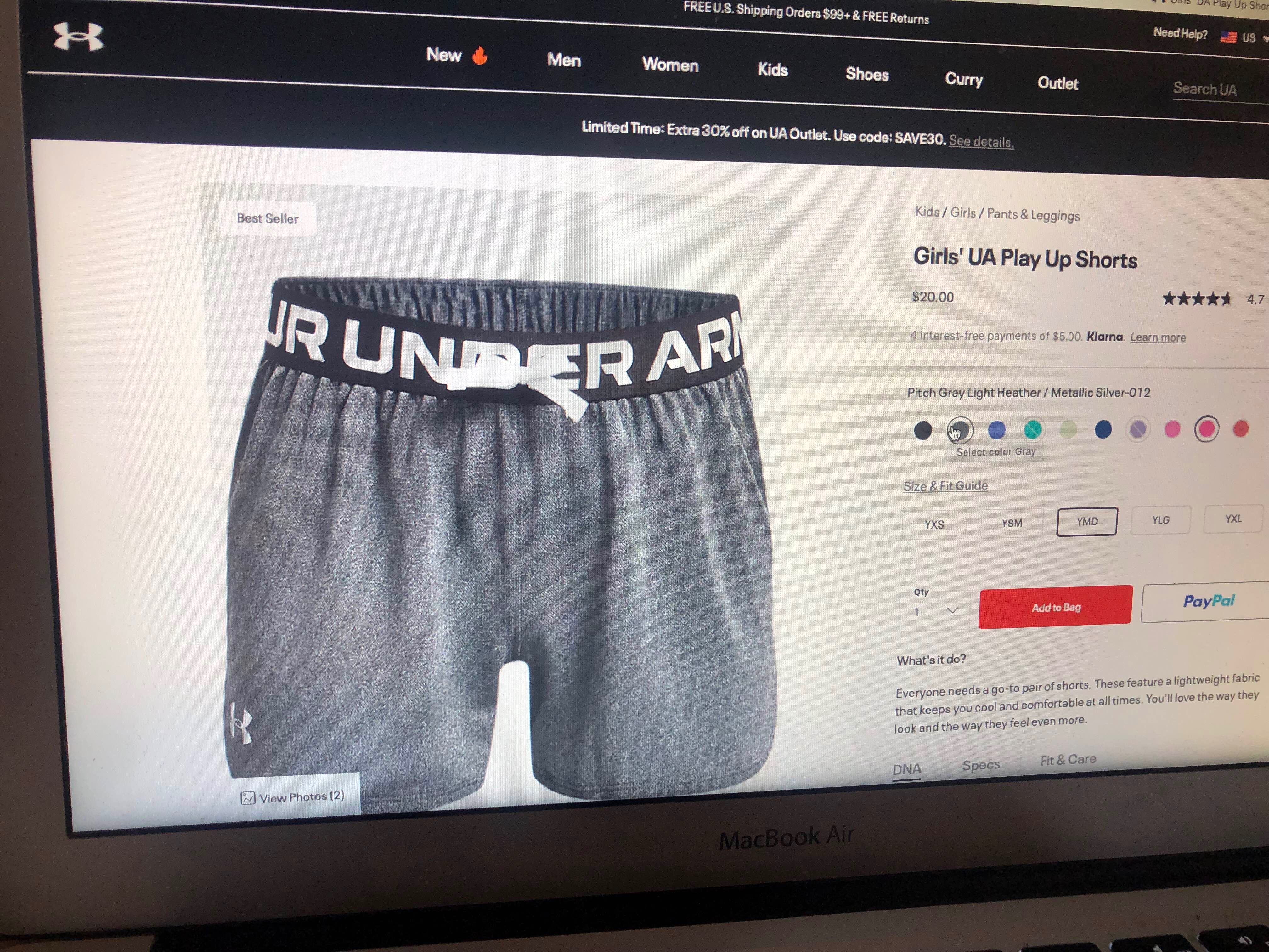 Girls' UA Play Up Shorts