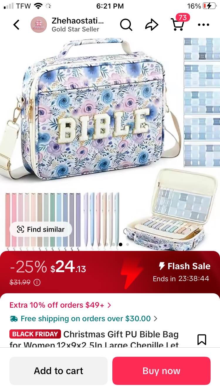 bible case with supplies