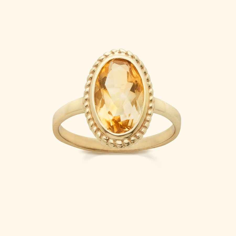 Vintage Luna Citrine ring
